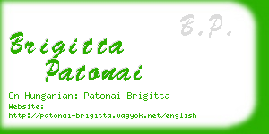 brigitta patonai business card